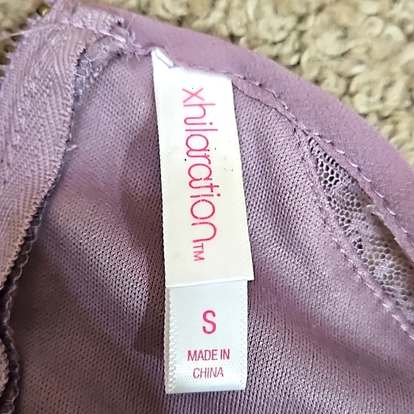 Xhilaration Pastel Purple Lace Flutter Sleeve Dress Size Small - Picture 7 of 8